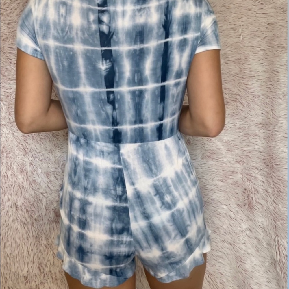Blue Tie Dye Romper - Picture 2 of 5